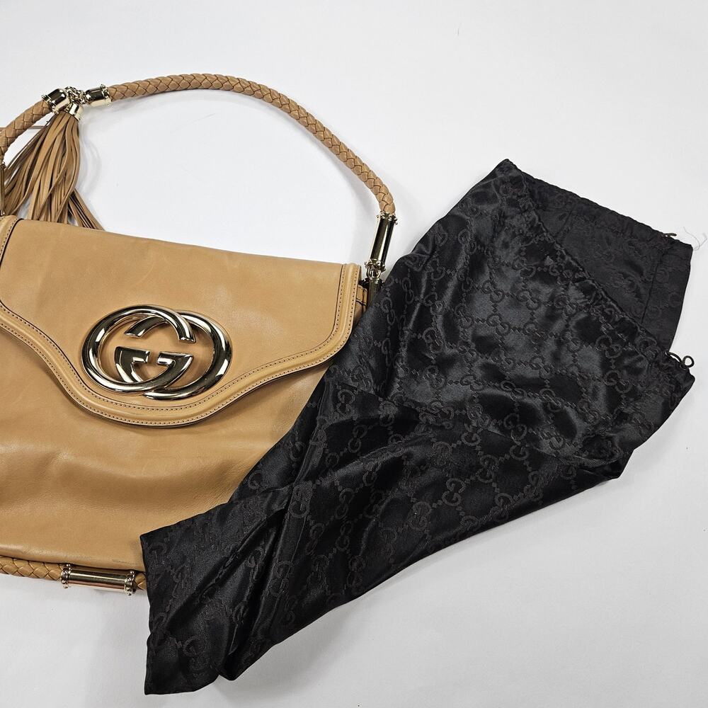 Gucci Britt Tassel Hobo Shoulder Bag Calfskin Leather - Picture 5 of 14